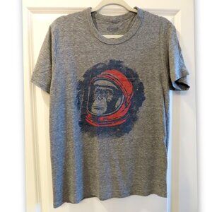 Fossil Astronaut Monkey Gray Graphic T-Shirt